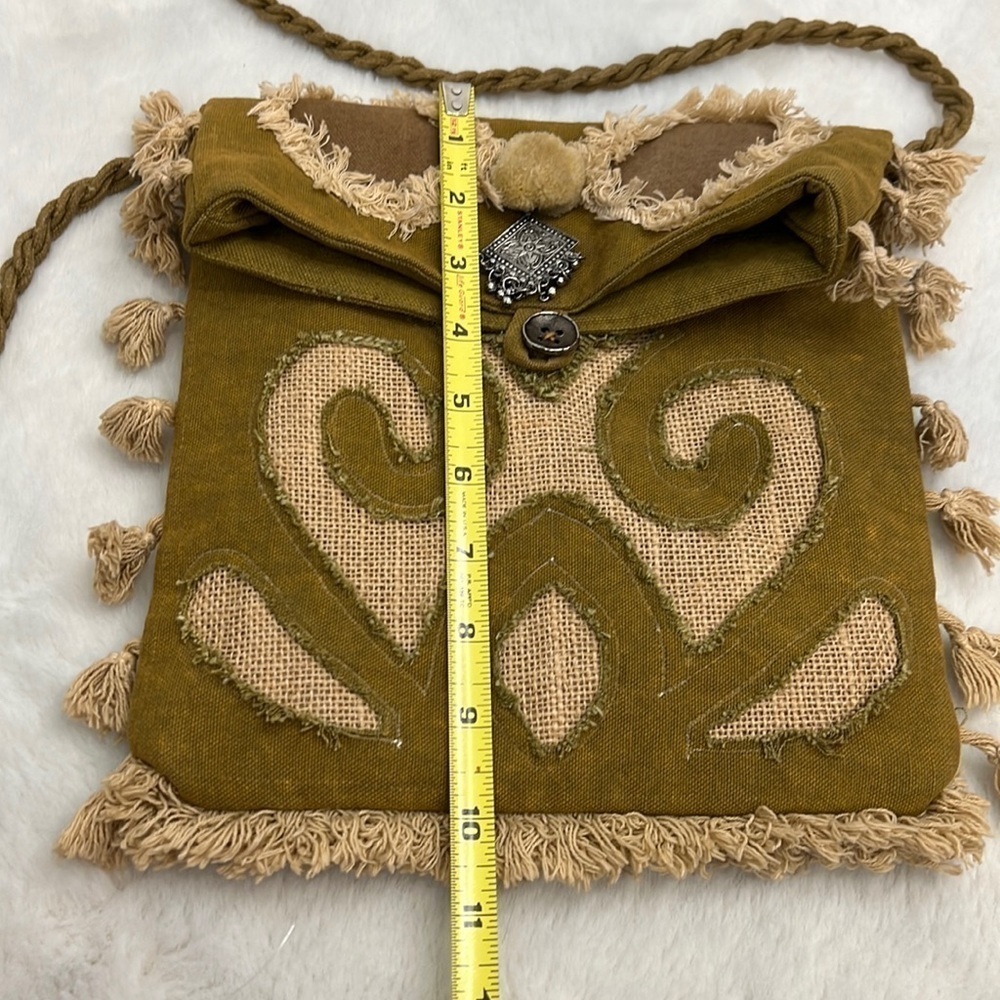 Crosstree lane cotton purse with twisted crossbody strap very boho - Picture 13 of 16